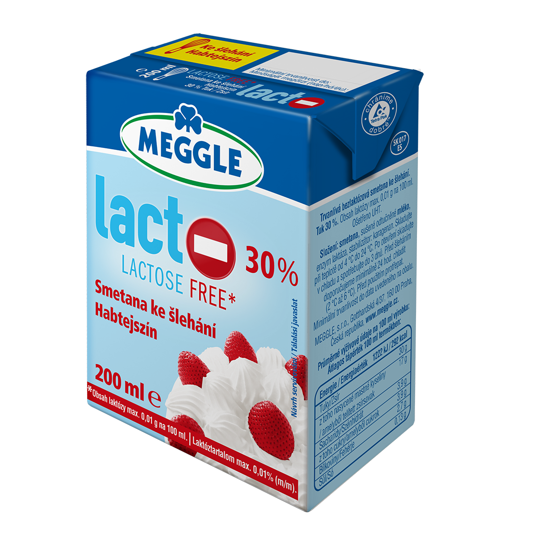Lacto-free Whipping Cream - Smântână pentru frișcă fără lactoză 30% 200ml